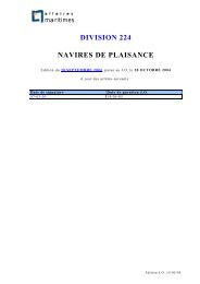DIVISION 224 NAVIRES DE PLAISANCE - Pneuboat.com