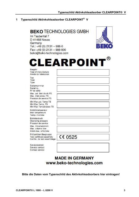 L 8200 V - BEKO TECHNOLOGIES GmbH Germany