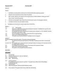 Geography SG P1 November 2007 Section A General 1. Candidates ...