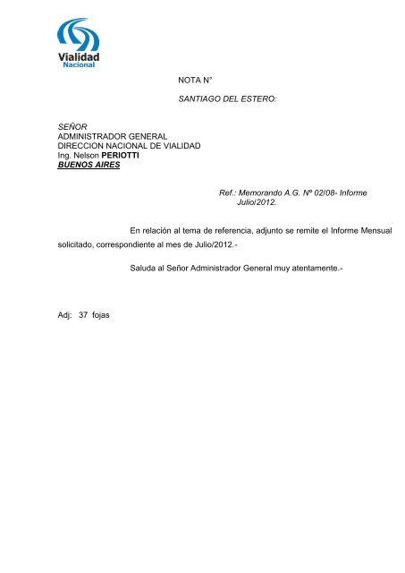 SANTIAGO DEL ESTERO - Dirección Nacional de Vialidad