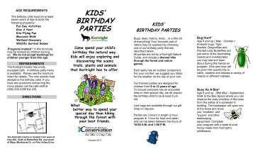 KIDS' BIRTHDAY PARTIES