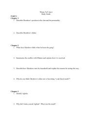 Things Fall Apart Study Guide PART I Chapter 1 1. Describe ...