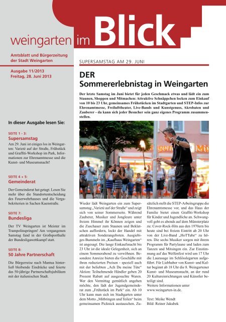 Ausgabe 11/2013 - Weingarten im Blick