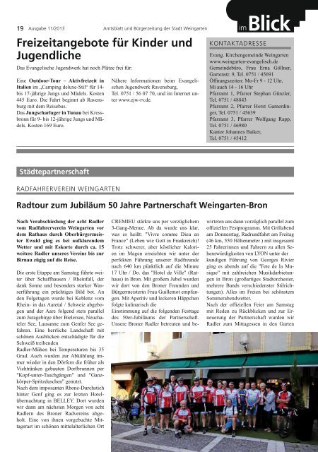 Ausgabe 11/2013 - Weingarten im Blick
