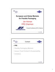 Jan Homan FPE Chairman - Flexible Packaging Association