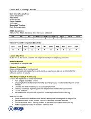 Lesson Plan 6: Drafting a Resume Core www.cfnc.org ... - Bridges