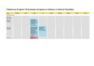 Preliminary Program 7th European Congress on Violence in Clinical ...