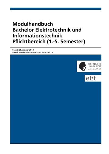 Modulhandbuch - Fachbereich Elektrotechnik und Informationstechnik