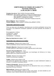 COMPTE RENDU DU CONSEIL DE CLASSE 5-me4 3T2011