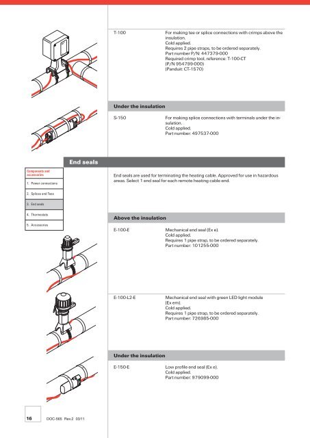 Selection guide for self-regulating heat-tracing systems