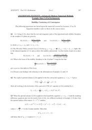 (MATH5476M) MATH3475: (Advanced) Modern Numerical Methods ...