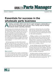 Essentials for success in the wholesale parts business - DealersEdge