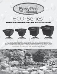 Installation Instructions for Waterfall Filters - EasyPro Pond Products