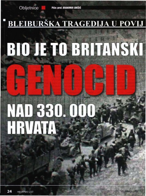 Bio je to partizanski i britanski genocid nad 330.000 ... - Pobijeni.info