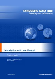 StorageLoader Installation and User Manual - Tandberg Data