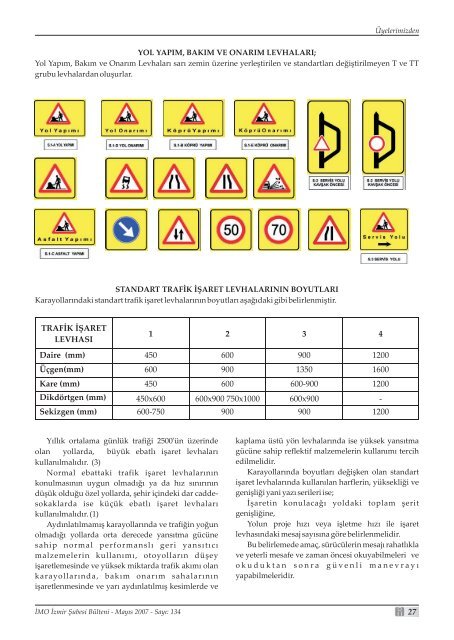 MayÄ±s 2007 - SayÄ±: 134 (3878 KB) - Ä°zmir - TMMOB Ä°nÅaat ...