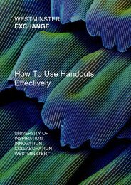 How To Use Handouts Effectively - University of Westminster