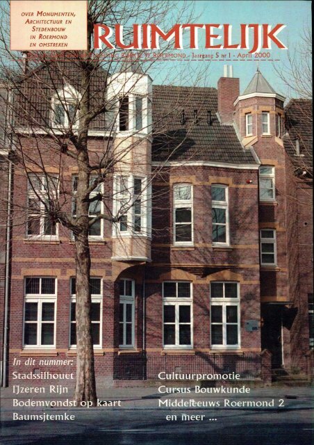 Ruimtelijk maart 2000 - Stichting Ruimte Roermond