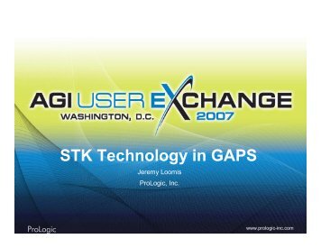 STK Technology in GAPS - AGI