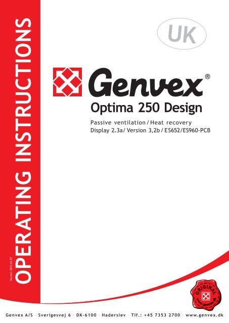 Optima 250 Design - Genvex
