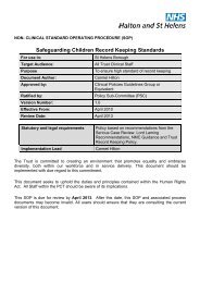 Safeguarding Children Record Keeping Standards - Halton and St ...