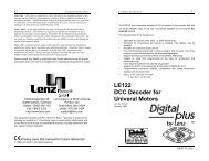 LE122 Decoder Manual in PDF - Lenz USA