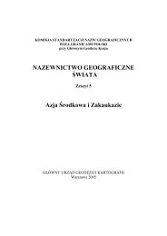 Azja Årodkowa i Zakaukazie - KSNG Nazwy geograficzne - GÅÃ³wny ...