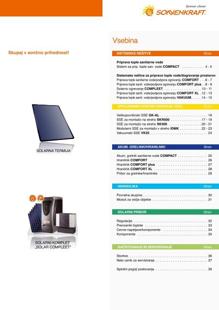 cenik Sonnenkraft 2011 - Solarni sistemi