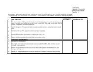 technical specifications for aircraft container and pallet loader - SATS