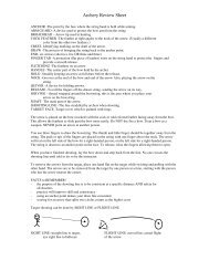 Archery Review Sheet