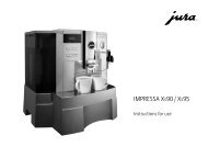 IMPRESSA XS90 / XS95 - JURA Coffee Machines