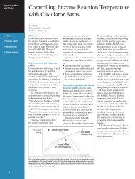 Controlling Enzyme Reaction Temperature with Circulator Baths