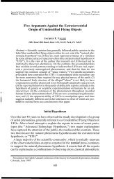 Five Arguments Against the Extraterrestrial Origin of Unidentified ...