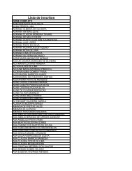 Lista de inscritos