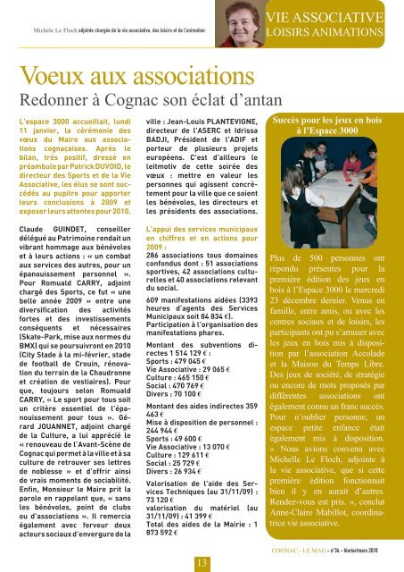 LE DOSSIER / Pages 14-19 - Ville de Cognac