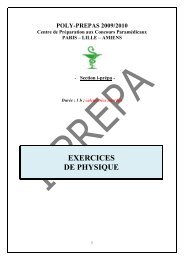 EXERCICES DE PHYSIQUE - Poly-Prepas