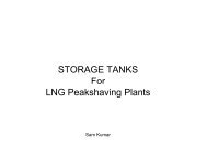 STORAGE TANKS For LNG Peakshaving Plants