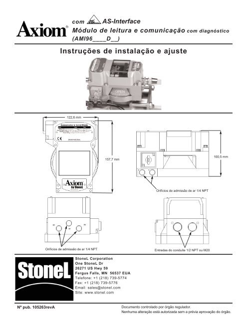 InstruÃ§Ãµes de instalaÃ§Ã£o e ajuste - StoneL