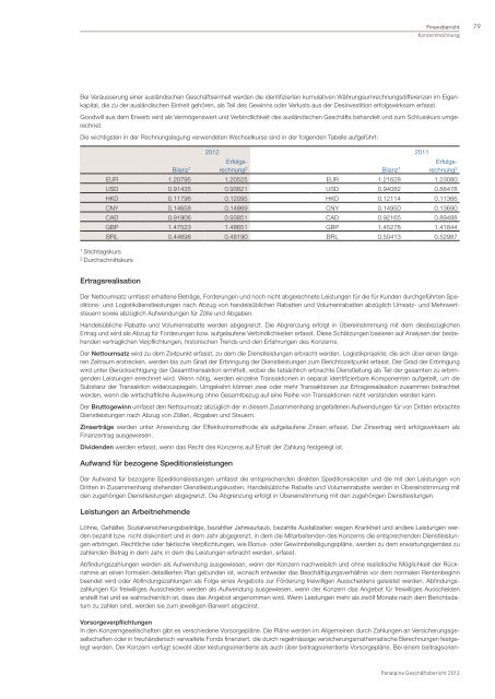 GeschÃ¤ftsbericht 2012 - Panalpina Annual Report 2012