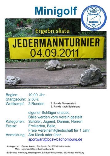 Jedermannturnier 2011 - BGSV Bad Homburg