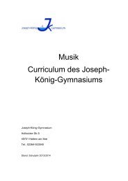 Musik - Joseph-KÃ¶nig-Gymnasium