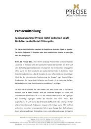 Pressemitteilung Saludos Spanien! Precise Hotel Collection kauft ...