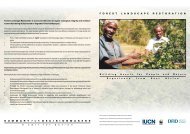 Forest landscape restoration in East Africa - Tanzania Development ...