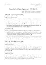 Übungsblatt 3 - Institut für Softwaretechnik und Fahrzeuginformatik