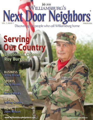 July - Williamsburg , VA Magazine , Next Door Neighbors