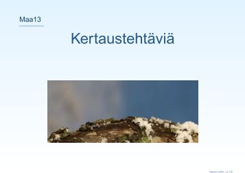Kertaustehtäviä - Lahti
