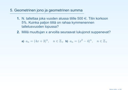 Kertaustehtäviä - Lahti