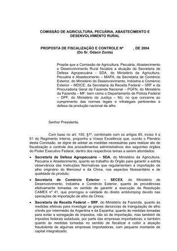 COMISSÃO DE AGRICULTURA, PECUÁRIA, ABASTECIMENTO E ...