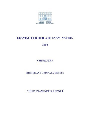 Chemistry - Higher and Ordinary Level 2002 ... - Examinations.ie