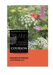 DOSSIER DE PRESSE - Domaine de Courson
